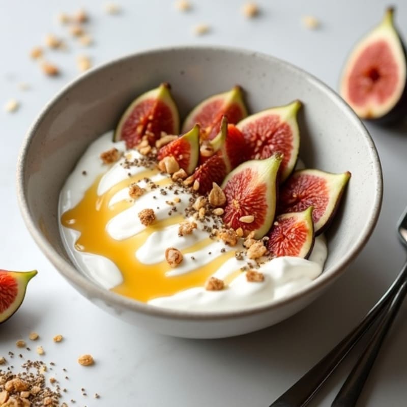 Creamy Greek Yogurt Bowl with Honey-Drizzled Figs