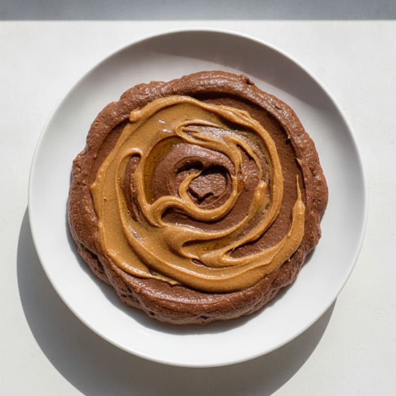 Creamy Chocolate Protein Pudding with Peanut Butter Swirl