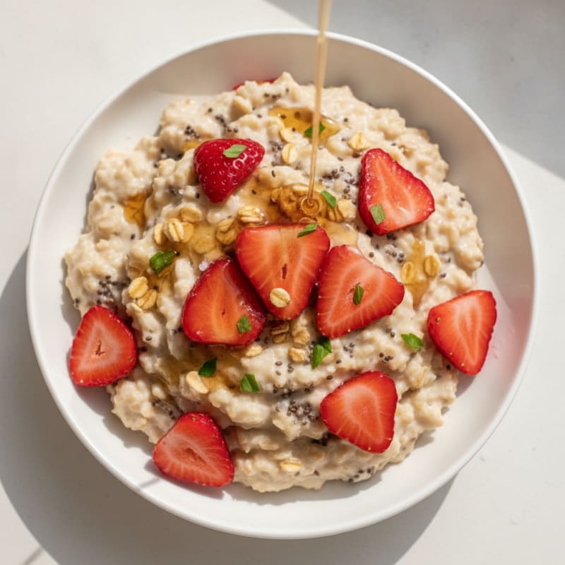 Strawberry Shortcake Overnight Oats