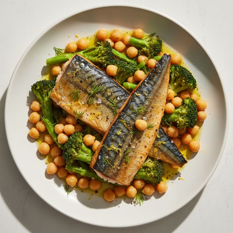 Pan-Seared Mackerel with Lemon-Herb Dressing