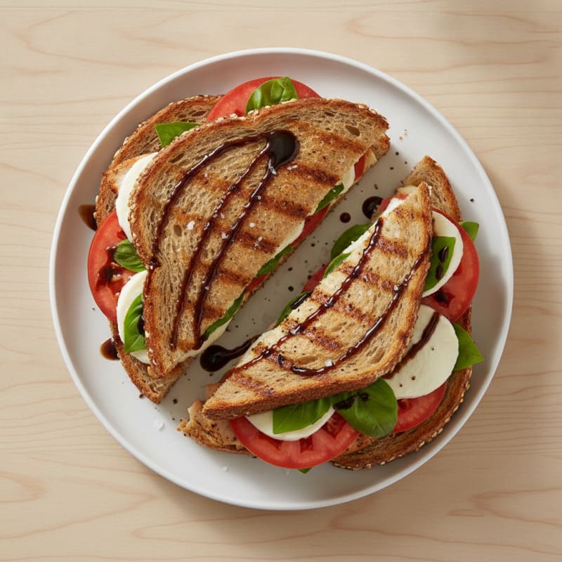 Grilled Caprese Sandwich with Balsamic Glaze
