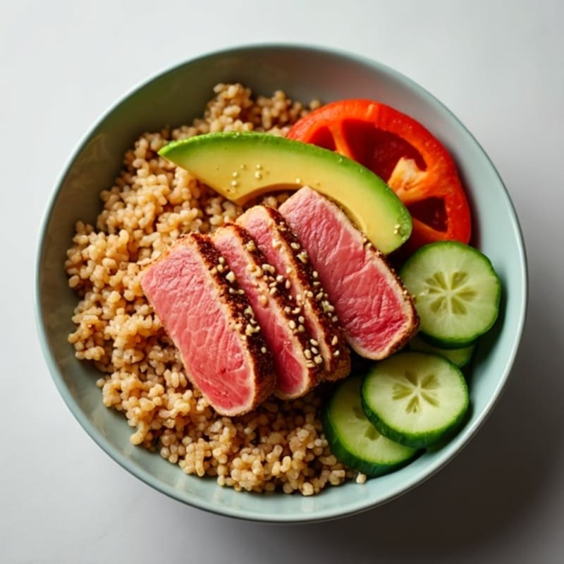 Spicy Tuna Fresh Rice and Vegetable Bowl