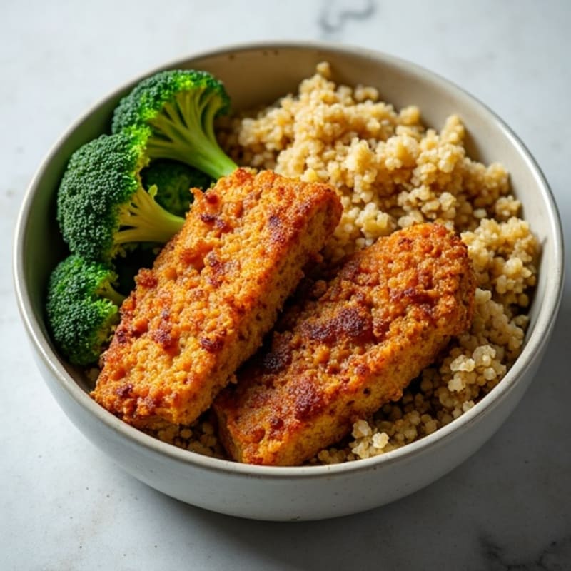 Crispy Ground Turkey and Roasted Broccoli Bowl