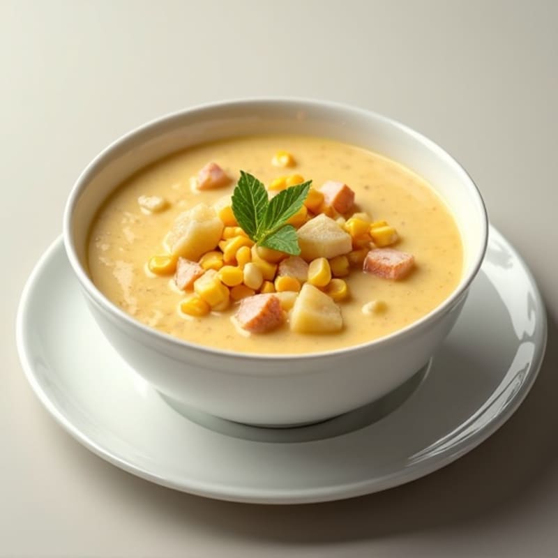 Healthy Creamy Crab and Corn Chowder