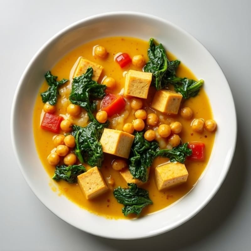 Creamy Plant-Based Chickpea and Spinach Curry