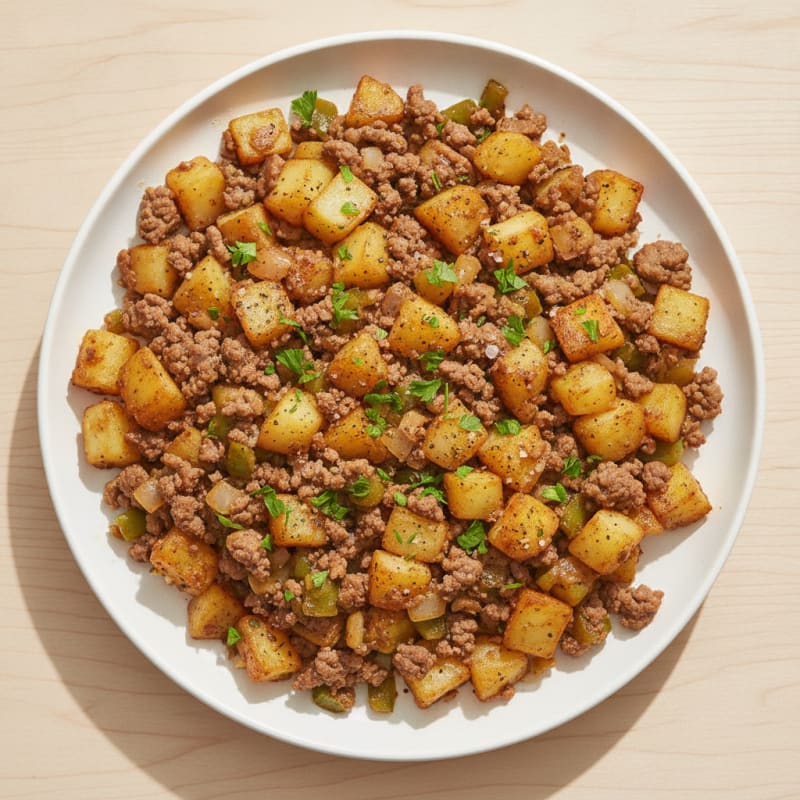 Savory Ground Beef and Potato Skillet