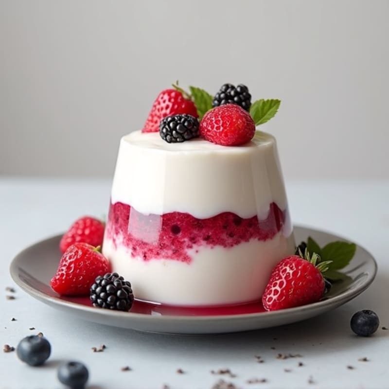 Creamy Greek Yogurt Protein Mousse with Mixed Berries