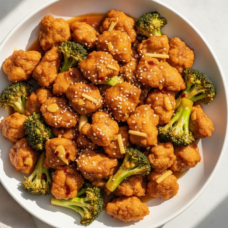 General Tso's Chicken with Broccoli