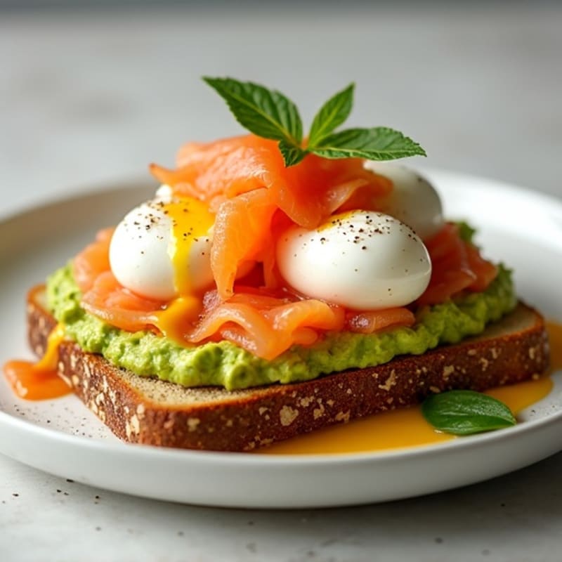 Healthy Avocado and Poached Egg Crispy Toast