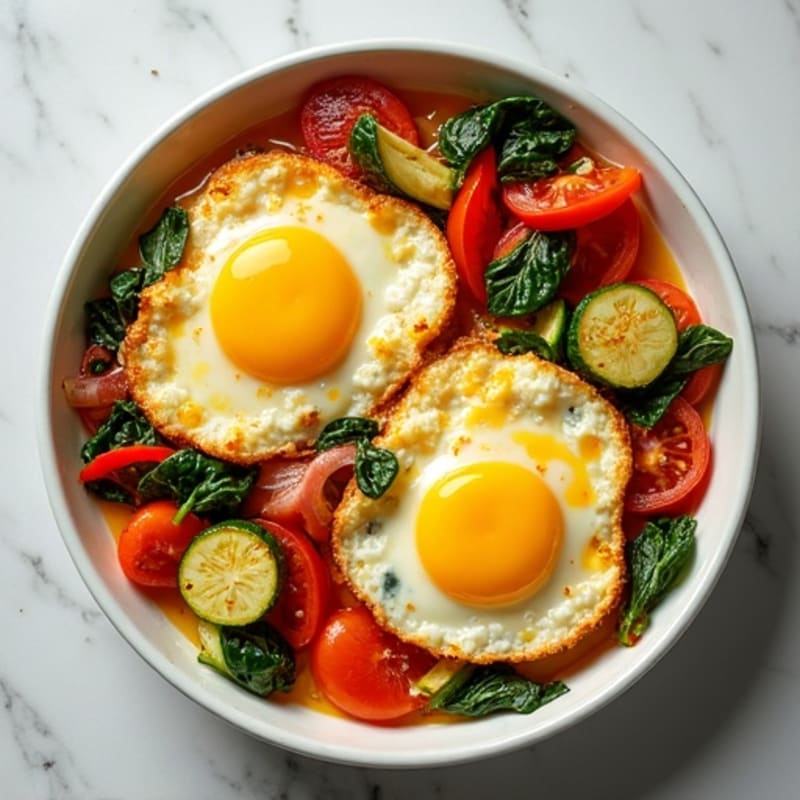 Sheet Pan Roasted Veggie and Egg Bake