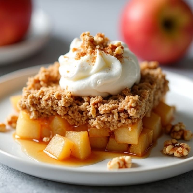 Healthy Warm Spiced Apple Crumble