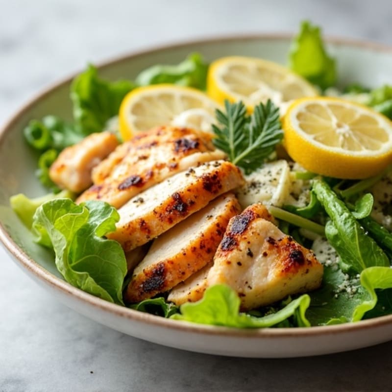 Grilled Chicken Lemon Garlic Caesar Salad