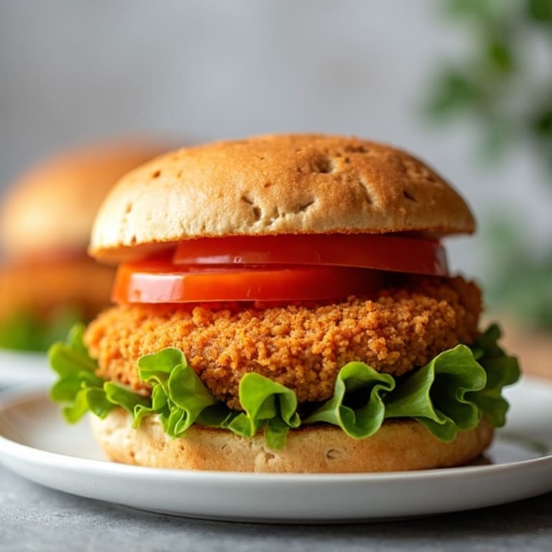 Crispy Air-Fried Chicken Sandwich with Herb Mayo