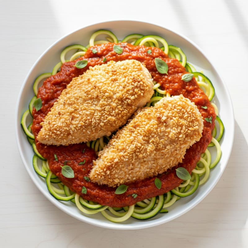 Crispy Parmesan Chicken with Zesty Marinara