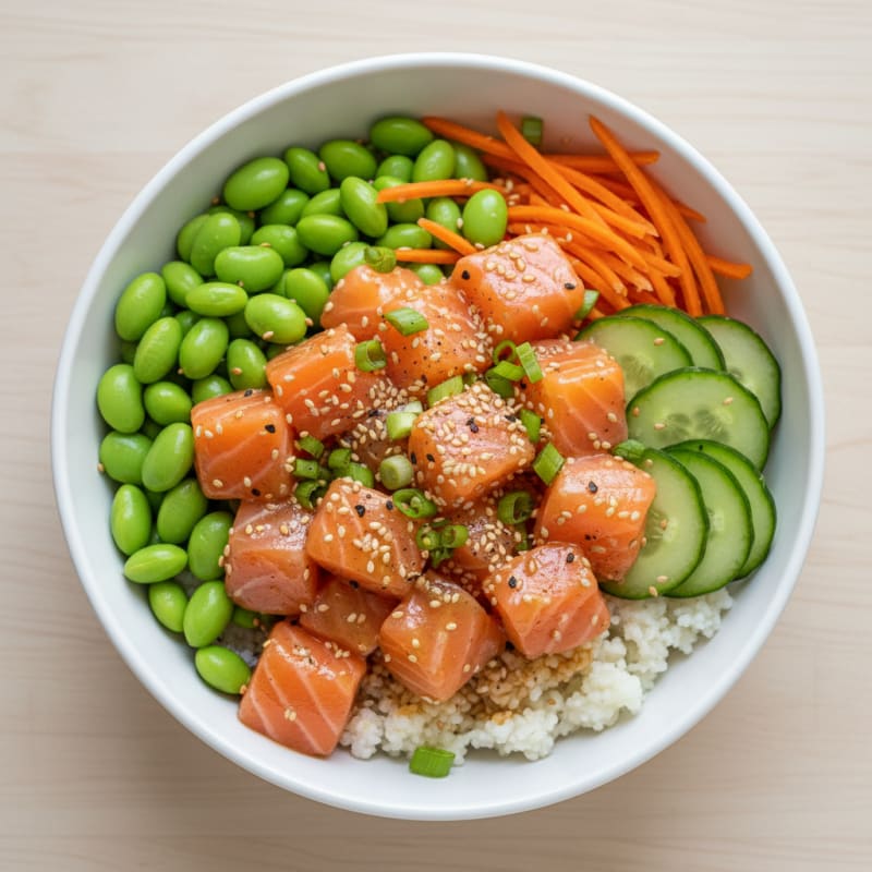 Zesty Sesame Salmon Poke Bowl