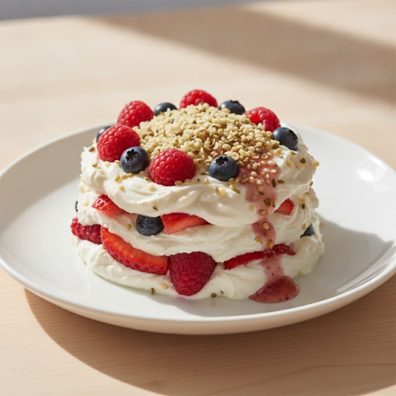 Greek Yogurt Protein Parfait with Mixed Berries