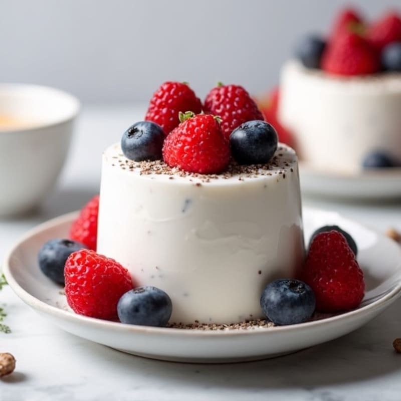 Creamy Greek Yogurt Protein Mousse with Mixed Berries