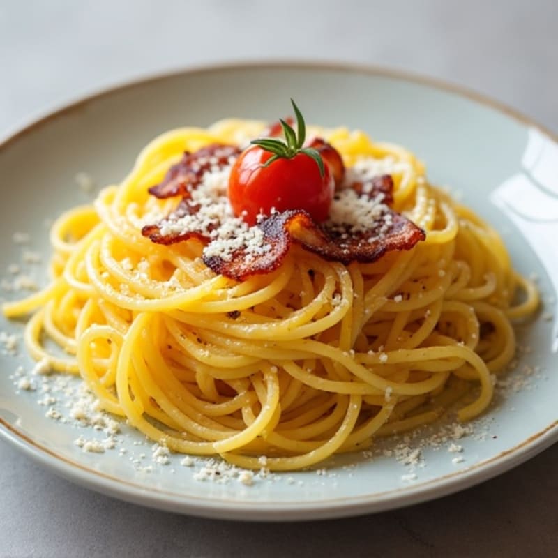 Creamy Turkey Bacon Spaghetti Squash Carbonara