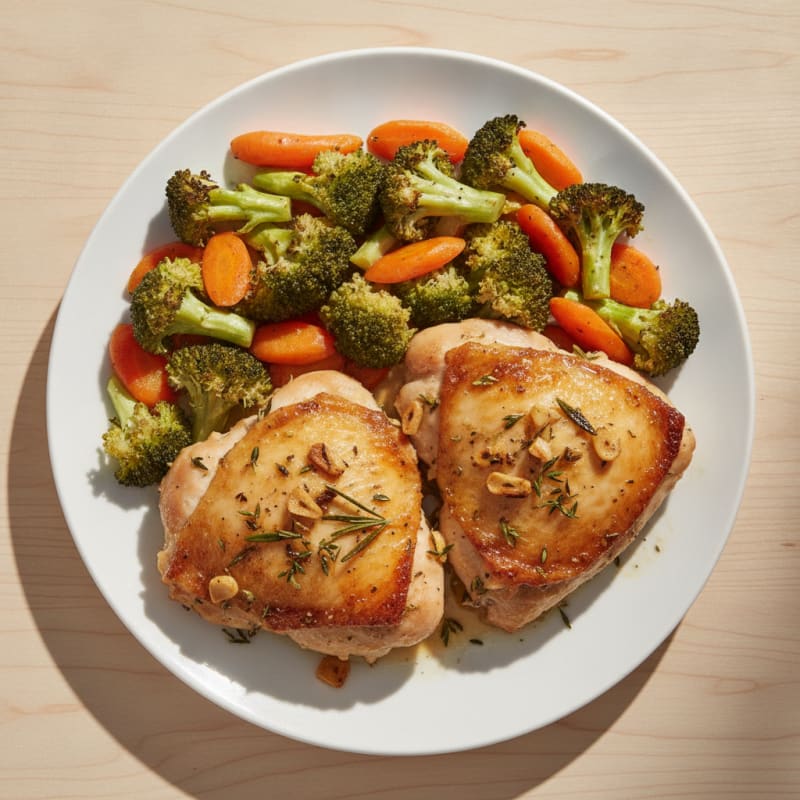 Garlic Herb Roasted Chicken Thighs