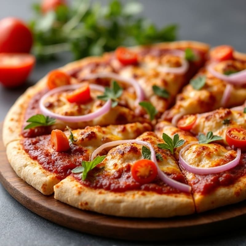High-Protein Crispy Chicken BBQ Pizza