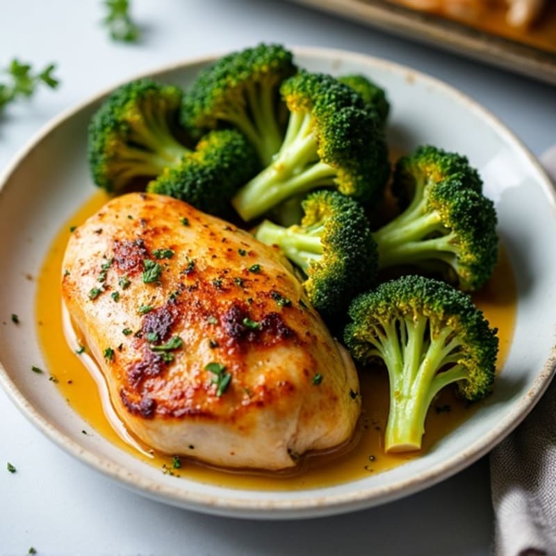 Sheet Pan Roasted Boniato and Chicken with Crispy Broccoli