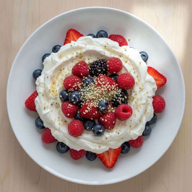 Greek Yogurt Protein Parfait with Mixed Berries