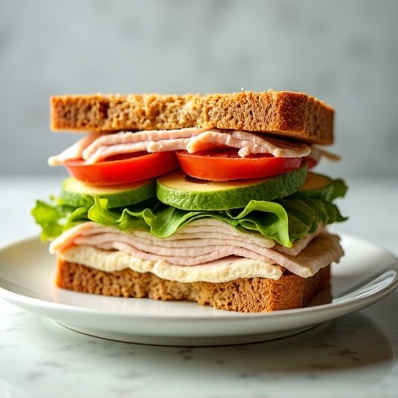 Stacked Turkey Club with Fresh Avocado