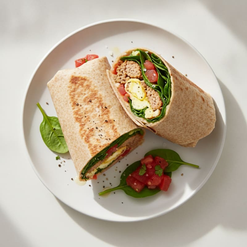 Sausage and Egg Breakfast Wrap