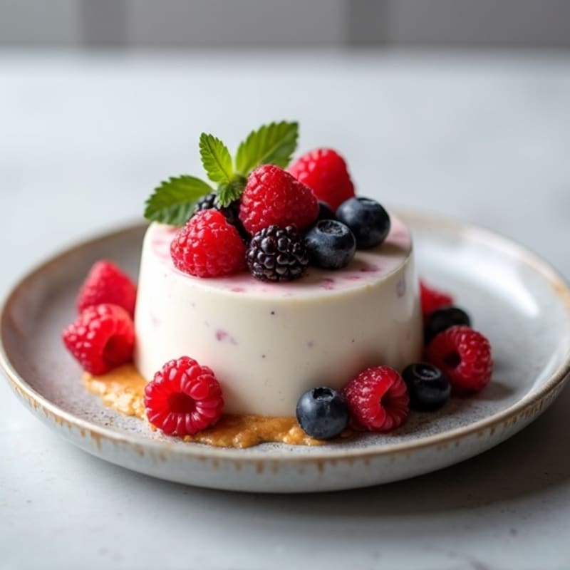 Silky Greek Yogurt Protein Mousse with Berries