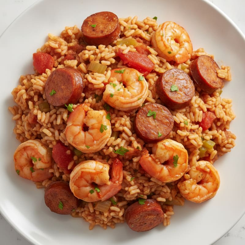 Creole Jambalaya with Sausage and Shrimp