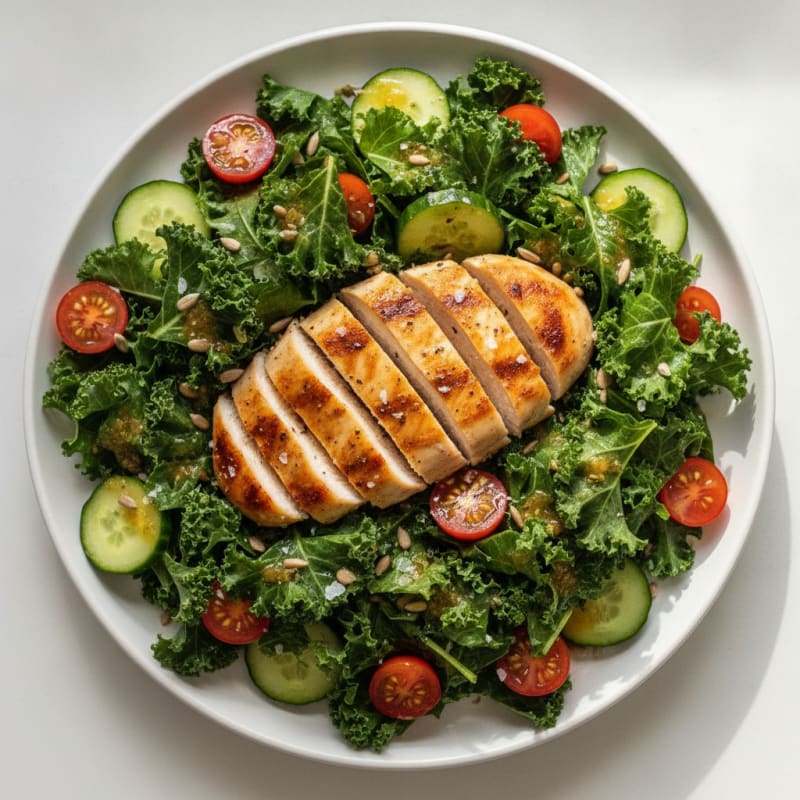 Chicken and Kale Salad with Lemon-Herb Vinaigrette