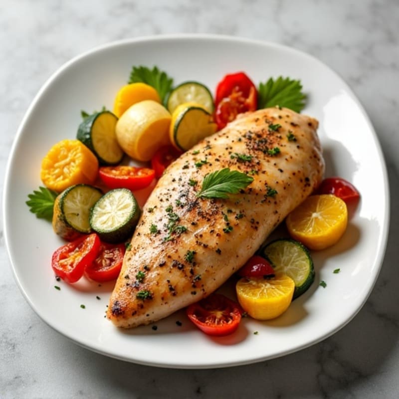 Lemon-Herb Roasted Chicken and Crispy Vegetables