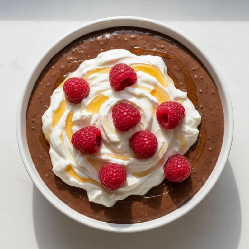 Silky Chocolate Protein Pudding with Greek Yogurt
