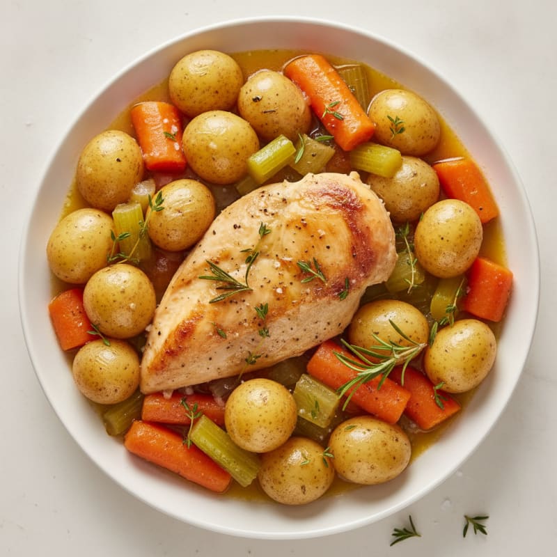 Slow-Cooked Herb Chicken and Vegetables