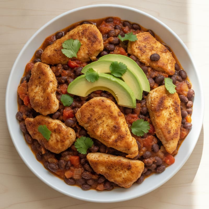 Spicy Chicken and Black Bean Skillet
