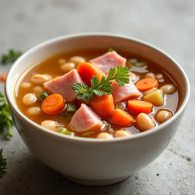 Hearty Smoked Ham and Bean Soup