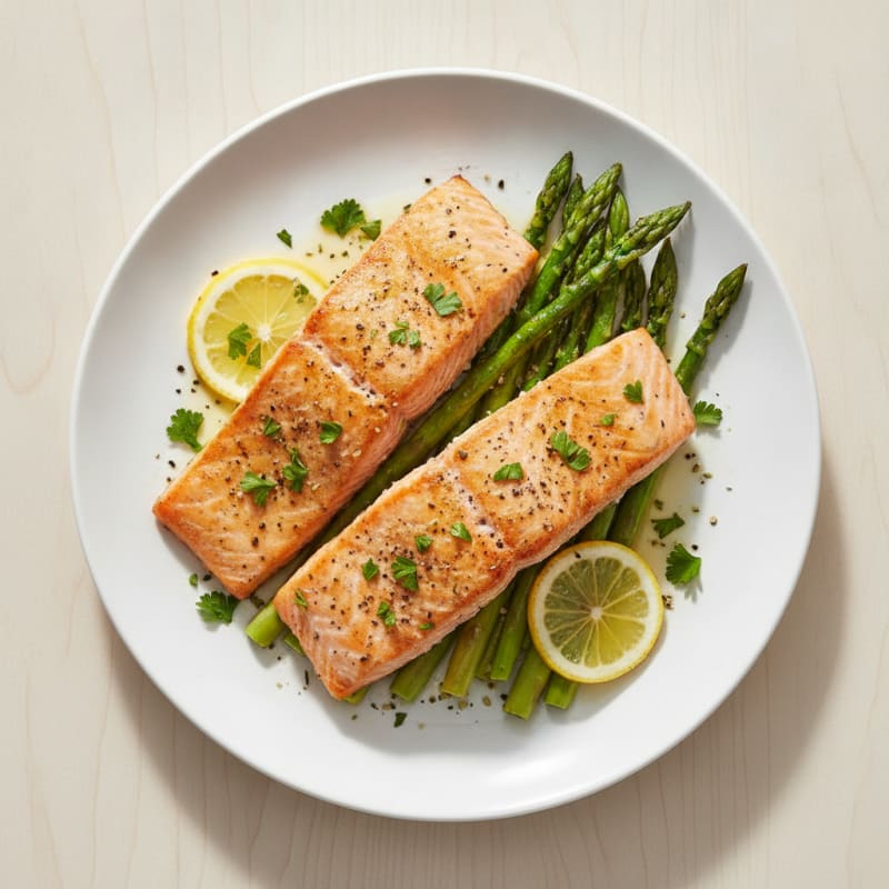 Lemon-Herb Roasted Salmon with Asparagus