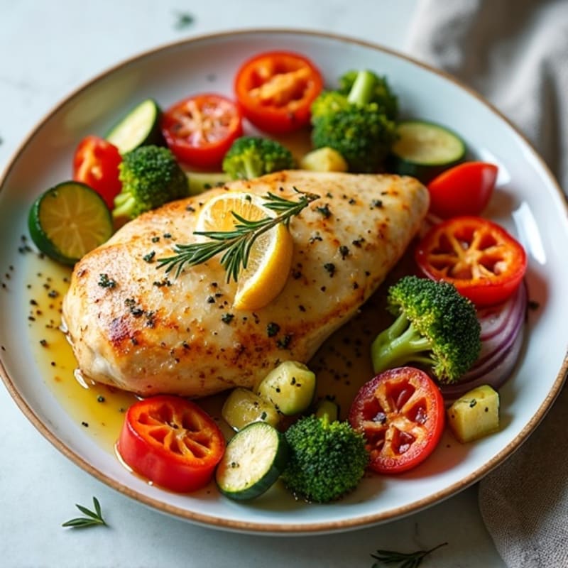 Sheet Pan Lemon Herb Chicken with Crispy Roasted Vegetables