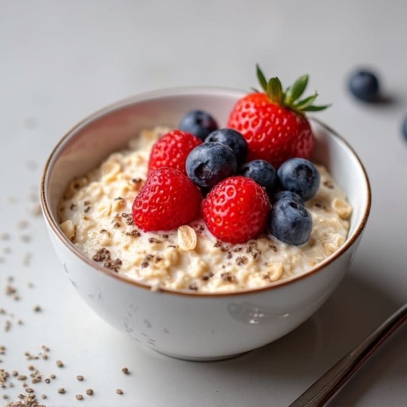 Vanilla-Berry Protein Overnight Oats