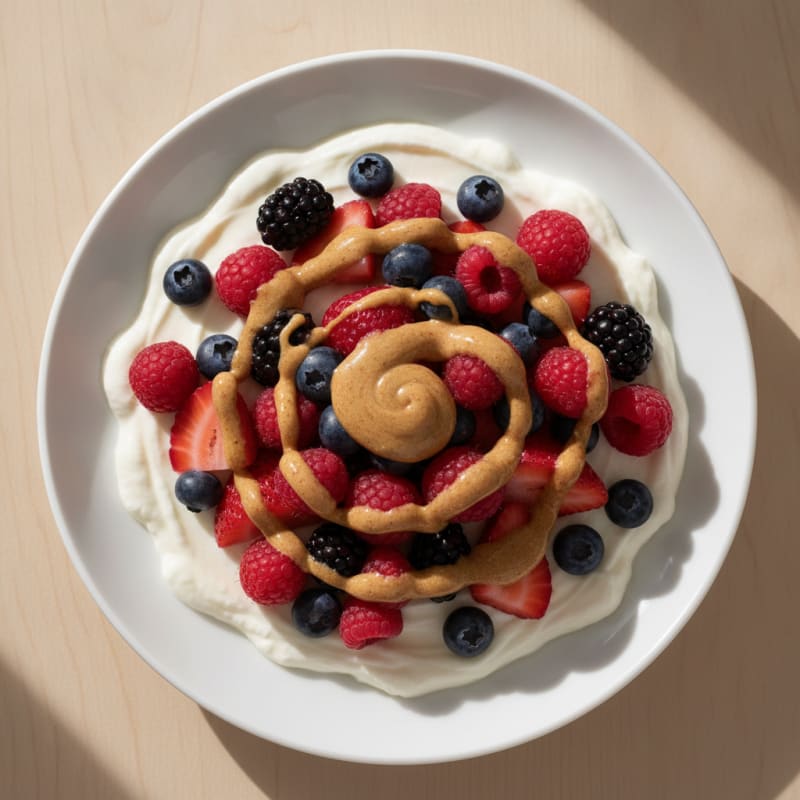 Silky Greek Yogurt Protein Pudding with Mixed Berries