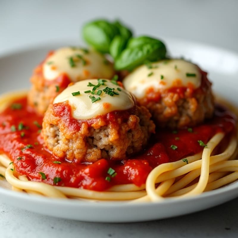 Lean Turkey Meatball Bake with Robust Marinara and Melted Provolone