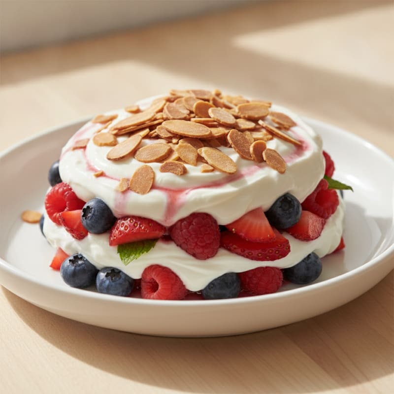 Greek Yogurt Protein Parfait with Mixed Berries