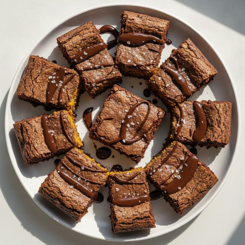 Pumpkin Protein Fudge Brownies