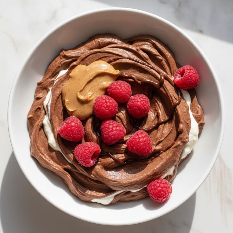 Chocolate Protein Mousse with Greek Yogurt