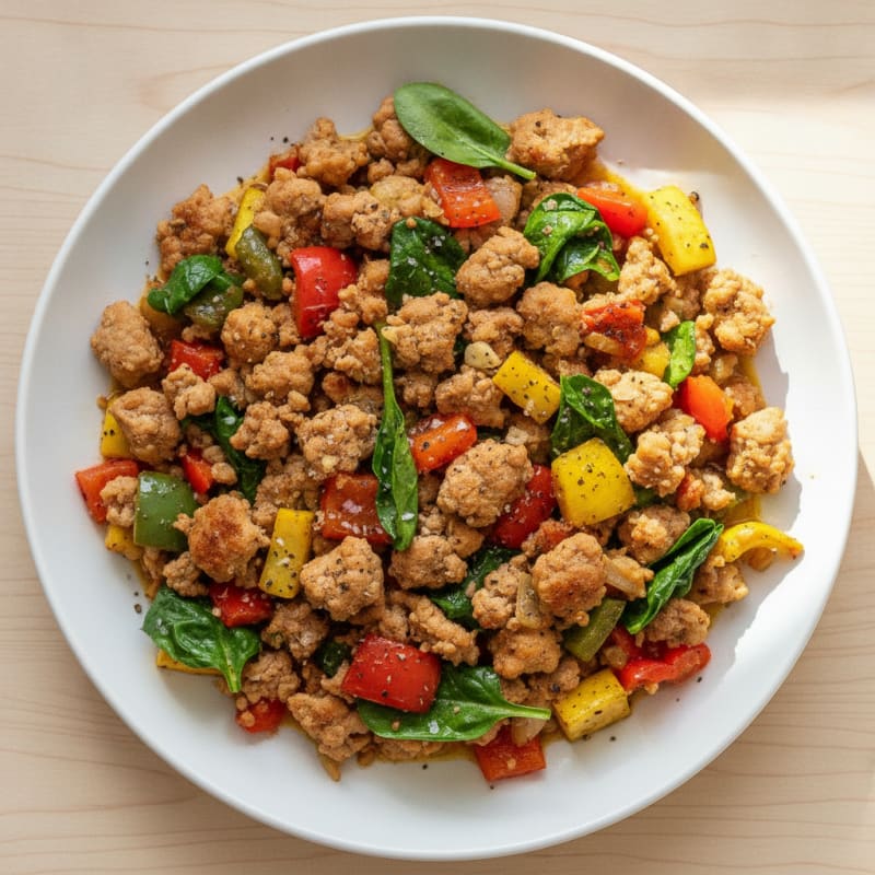 Savory Ground Turkey and Vegetable Skillet