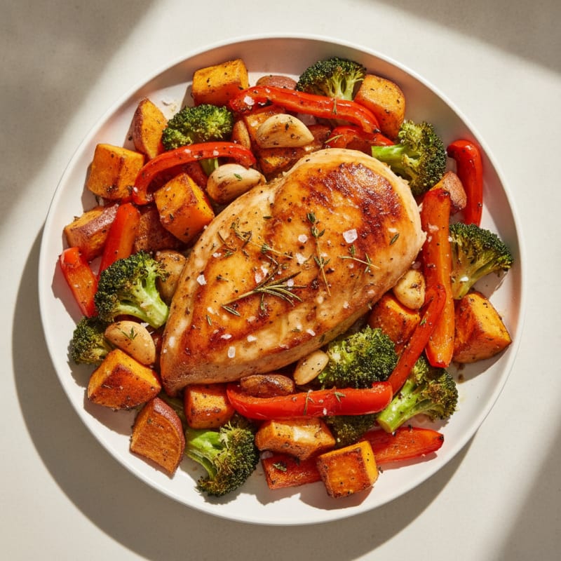 Herb-Roasted Chicken with Roasted Vegetables