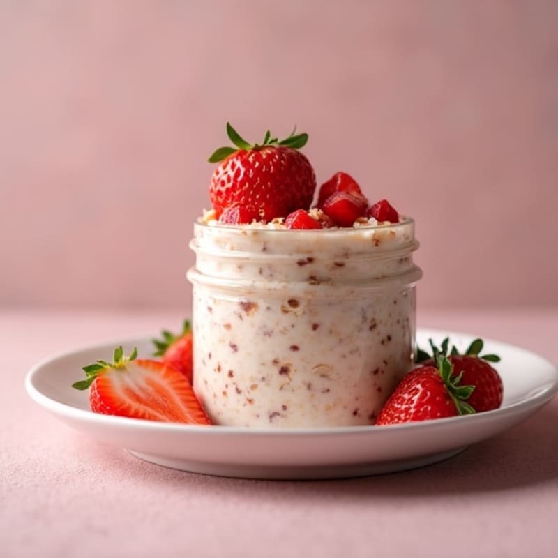 Creamy Strawberry Vanilla Overnight Oats