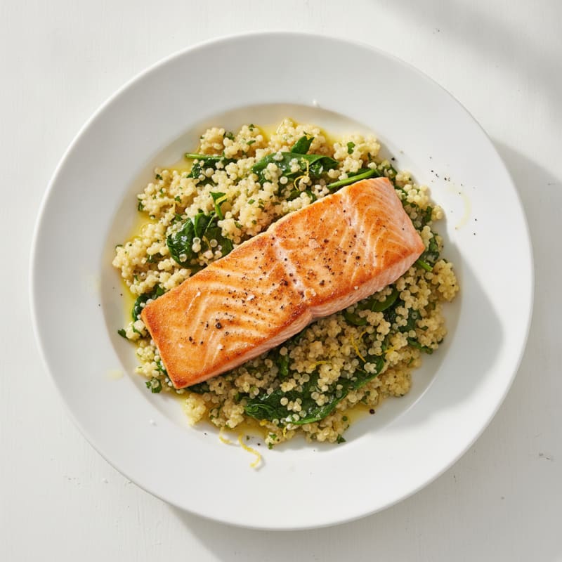 Pan-Seared Salmon with Lemon-Herb Quinoa