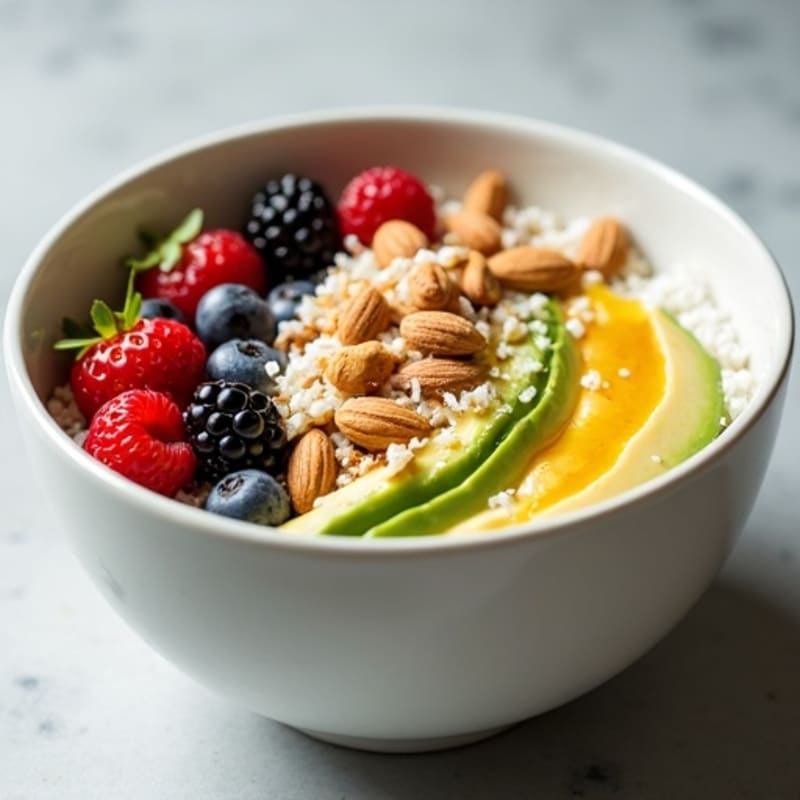 Cottage Cheese and Berry Power Bowl with Almonds