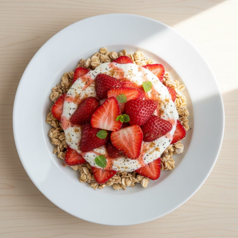 Creamy Strawberry Shortcake Overnight Oats